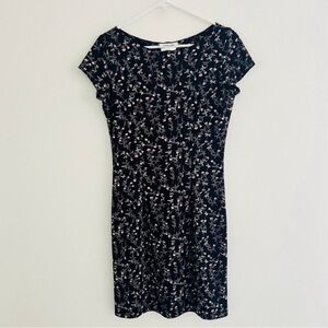 Vintage 90s Floral Black Dress